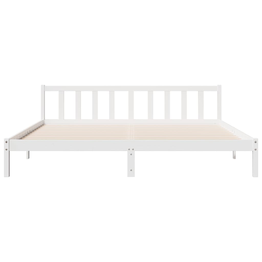 vidaXL Bedframe extra lang zonder matras grenenhout wit 180x220 cm, foto 4