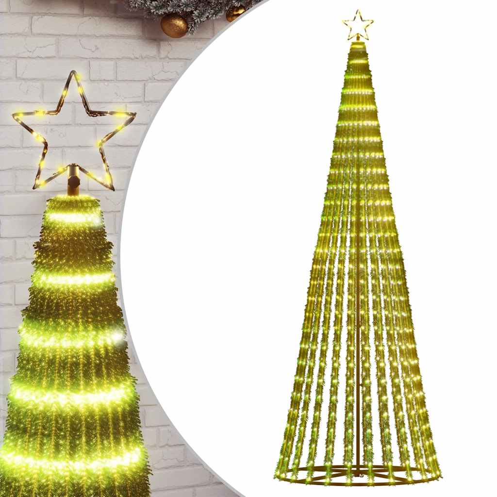 vidaXL LED vánoční stromek 475 teplých bílých LED diod 247 cm