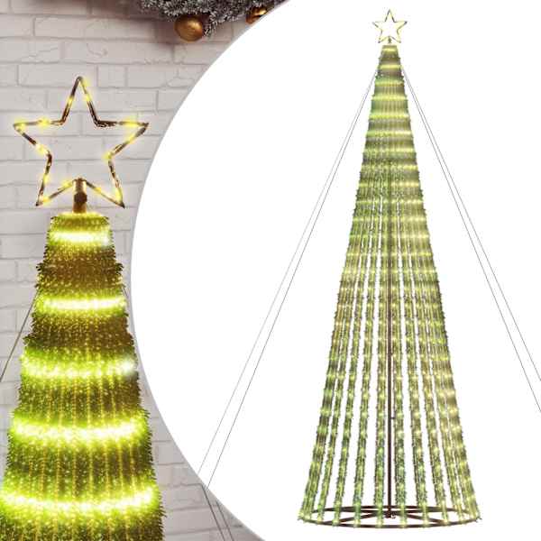 vidaXL LED j&otilde;ulupuu, 320 LEDi, soe valge, 403 cm