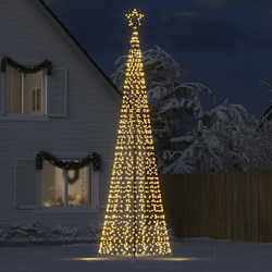 vidaXL LED v&aacute;nočn&iacute; stromek s hroty 1534 tepl&yacute;ch b&iacute;l&yacute;ch LED 500 cm