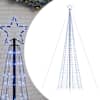 vidaXL LED j&otilde;ulupuu naeltega, 1534 LEDi, sinine, 500 cm