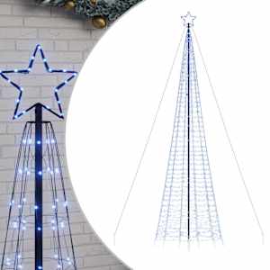 vidaXL LED j&otilde;ulupuu naeltega, 1534 LEDi, sinine, 500 cm
