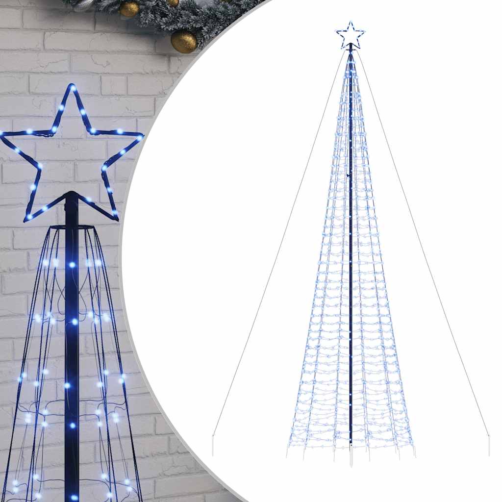 vidaXL LED vánoční stromek s hroty 1534 modrých LED diod 500 cm