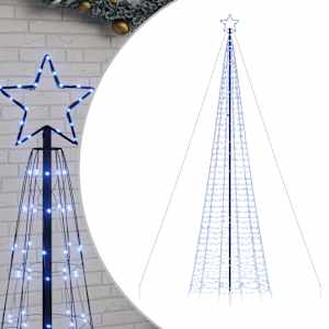 LED vánoční stromek s hroty 1534 modrých LED diod 500 cm - obrázek 2