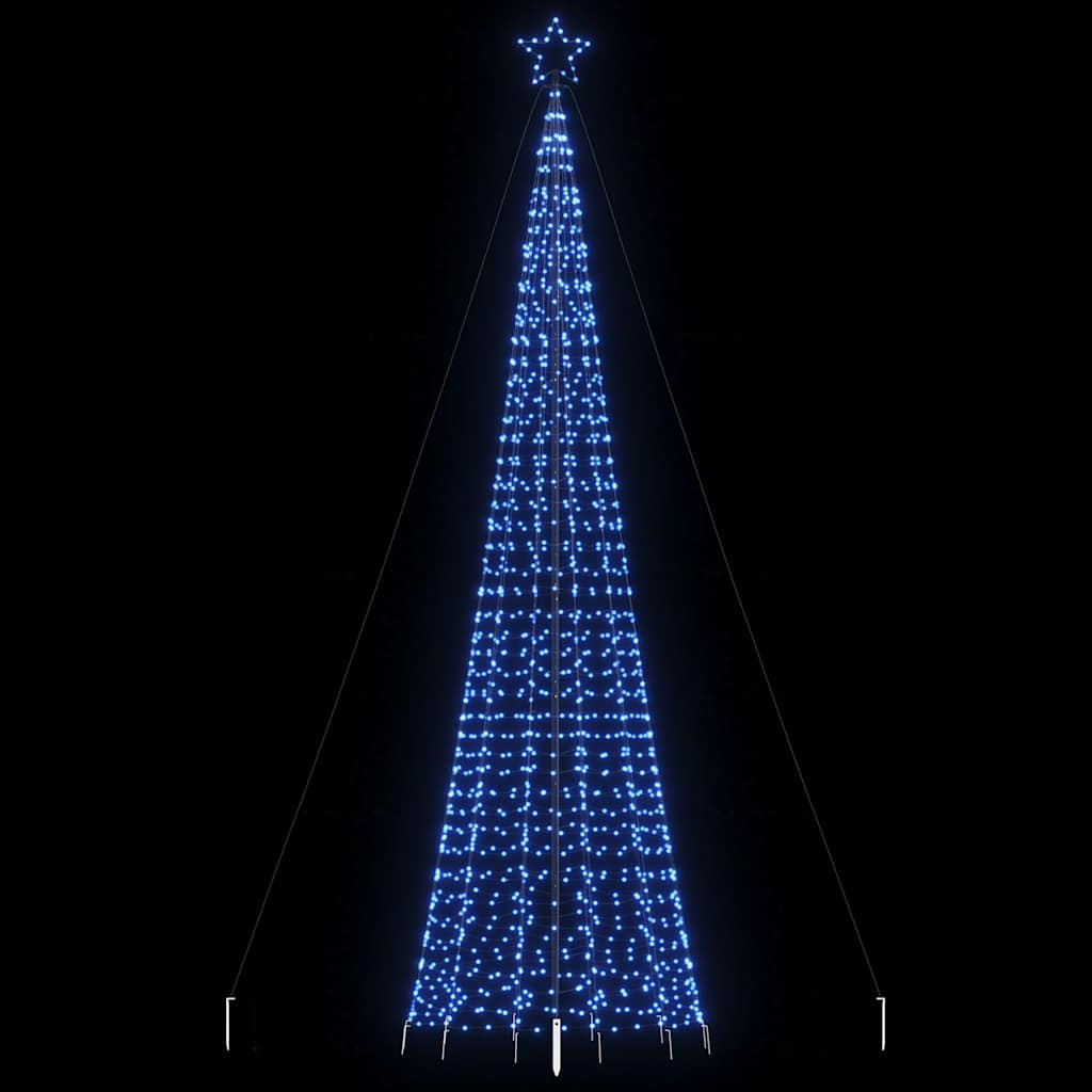 vidaXL LED-Weihnachtsbaum mit Erdspießen 1534 LEDs Blau 500 cm