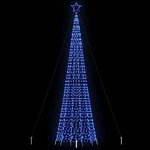 LED vánoční stromek s hroty 1534 modrých LED diod 500 cm - obrázek 1