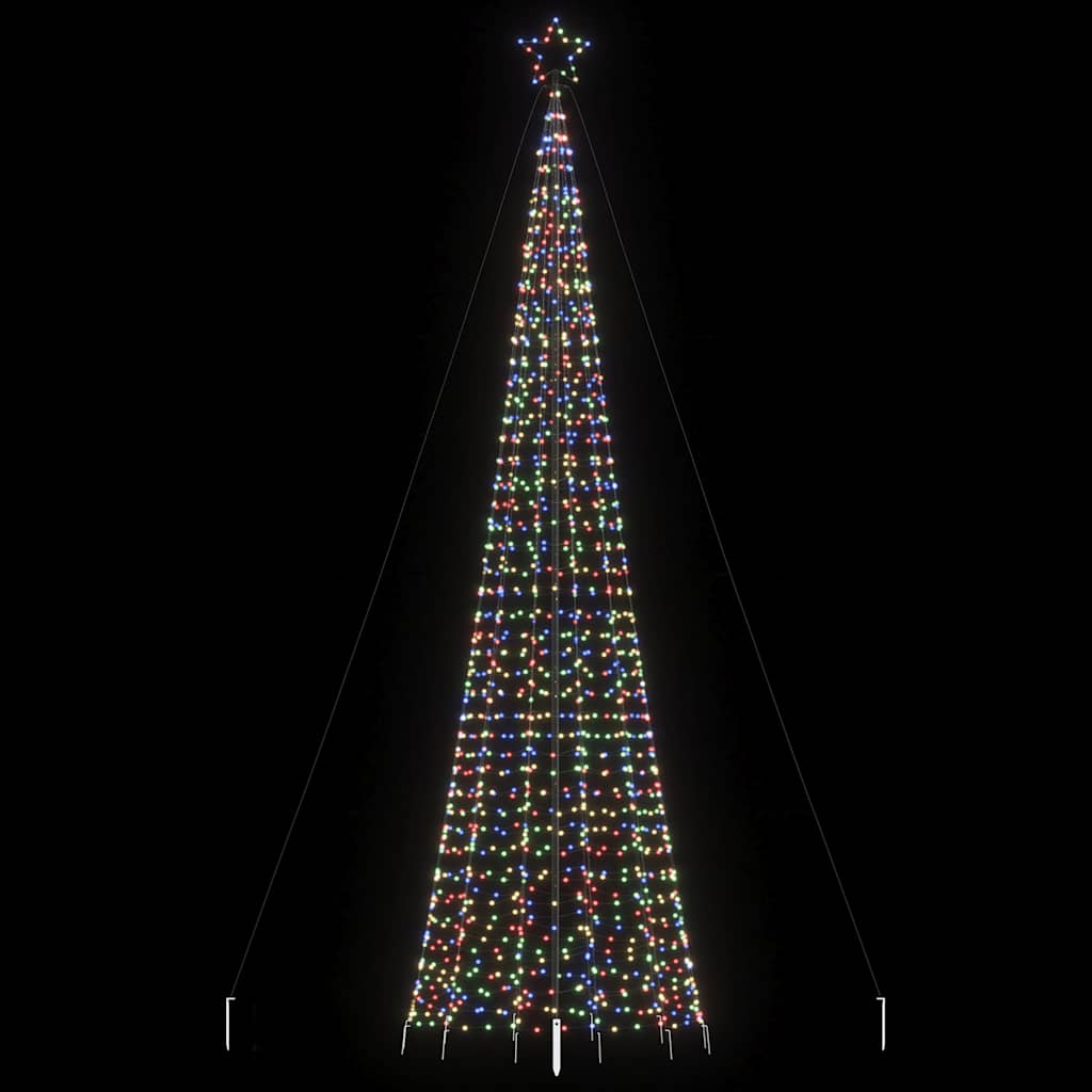 vidaXL LED Weihnachtsbaum mit Erdspießen 1534 LEDs Mehrfarbig 500 cm