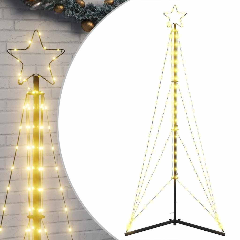vidaXL LED vánoční stromek 363 teple bílých LED diod 182 cm