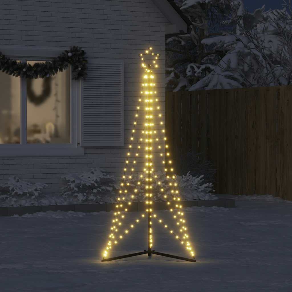 vidaXL LED vianočný stromček 363 LED teplá biela 182 cm
