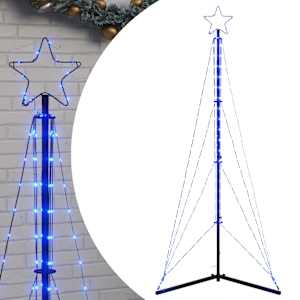 vidaXL LED j&otilde;ulupuu, 363 LEDi, sinine, 182 cm