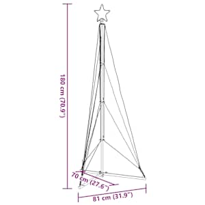 LED vánoční stromek 363 modrých LED diod 182 cm - obrázek 11