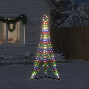 vidaXL LED Christmas Tree 363 LEDs Colorful 182 cm