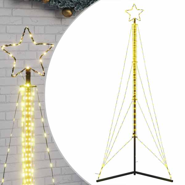 vidaXL LED j&otilde;ulupuu, 483 LEDi, soe valge, 240 cm
