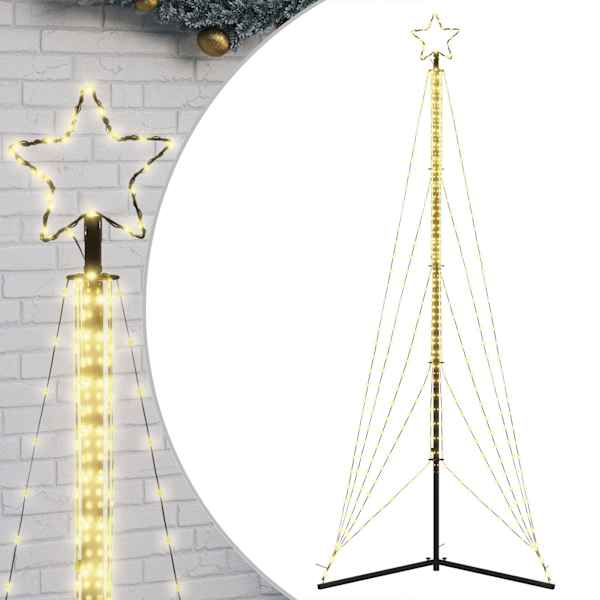 vidaXL LED j&otilde;ulupuu, 525 LEDi, soe valge, 302 cm