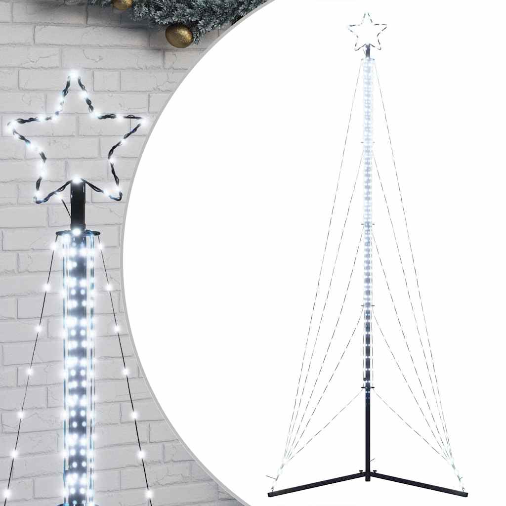 vidaXL LED vánoční stromek 525 studených bílých LED 302 cm