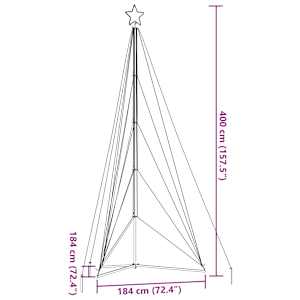 LED vánoční stromek 615 teple bílých LED diod 404,5 cm - obrázek 11
