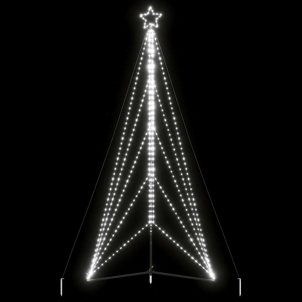 vidaXL Weihnachtsbaum-Beleuchtung 615 LEDs Kaltweiß 404,5 cm