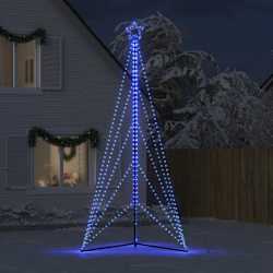 vidaXL LED v&aacute;nočn&iacute; stromek 615 modr&yacute;ch LED diod 404,5 cm