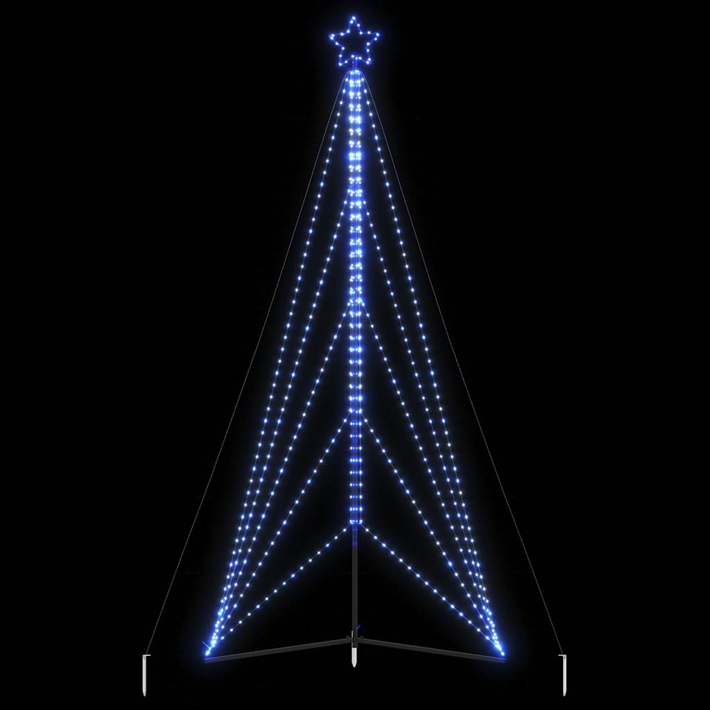 vidaXL Weihnachtsbaum-Beleuchtung 615 LEDs Blau 404,5 cm