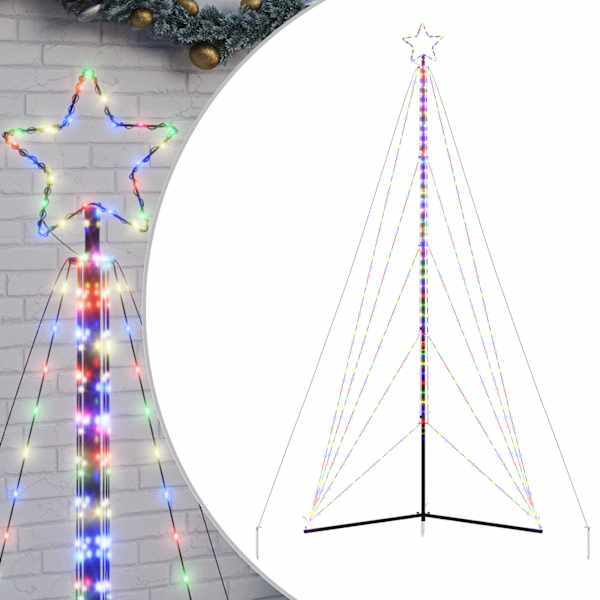 vidaXL LED j&otilde;ulupuu 615 LED v&auml;rviline 404,5 cm