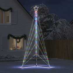vidaXL LED v&aacute;nočn&iacute; stromek 615 barevn&yacute;ch LED diod 404,5 cm