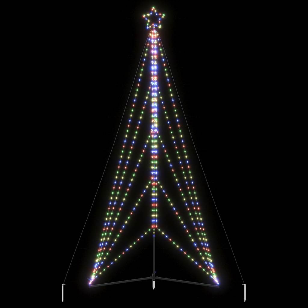 vidaXL Weihnachtsbaum-Beleuchtung 615 LEDs Mehrfarbig 404,5 cm