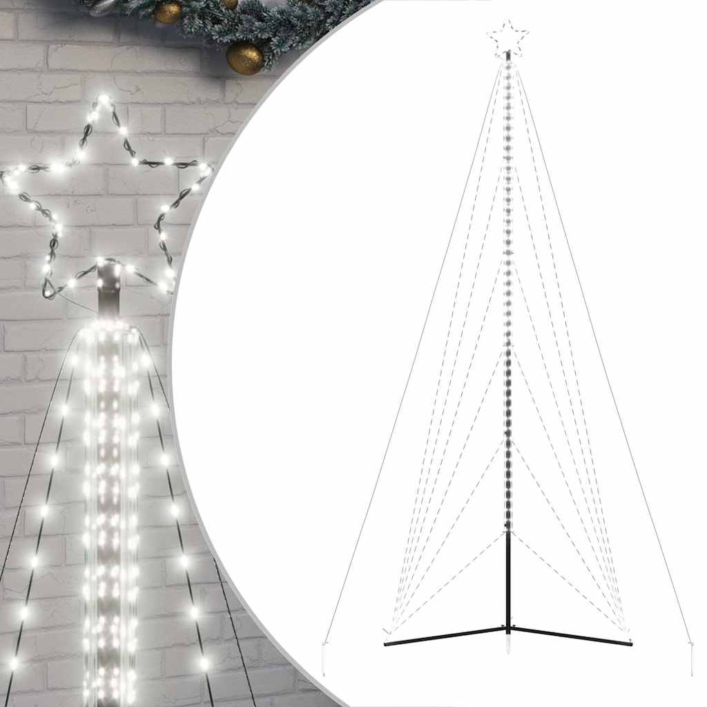 Thumbnail - vidaXL LED Weihnachtsbaum 861 LEDs Kaltweiß 478 cm