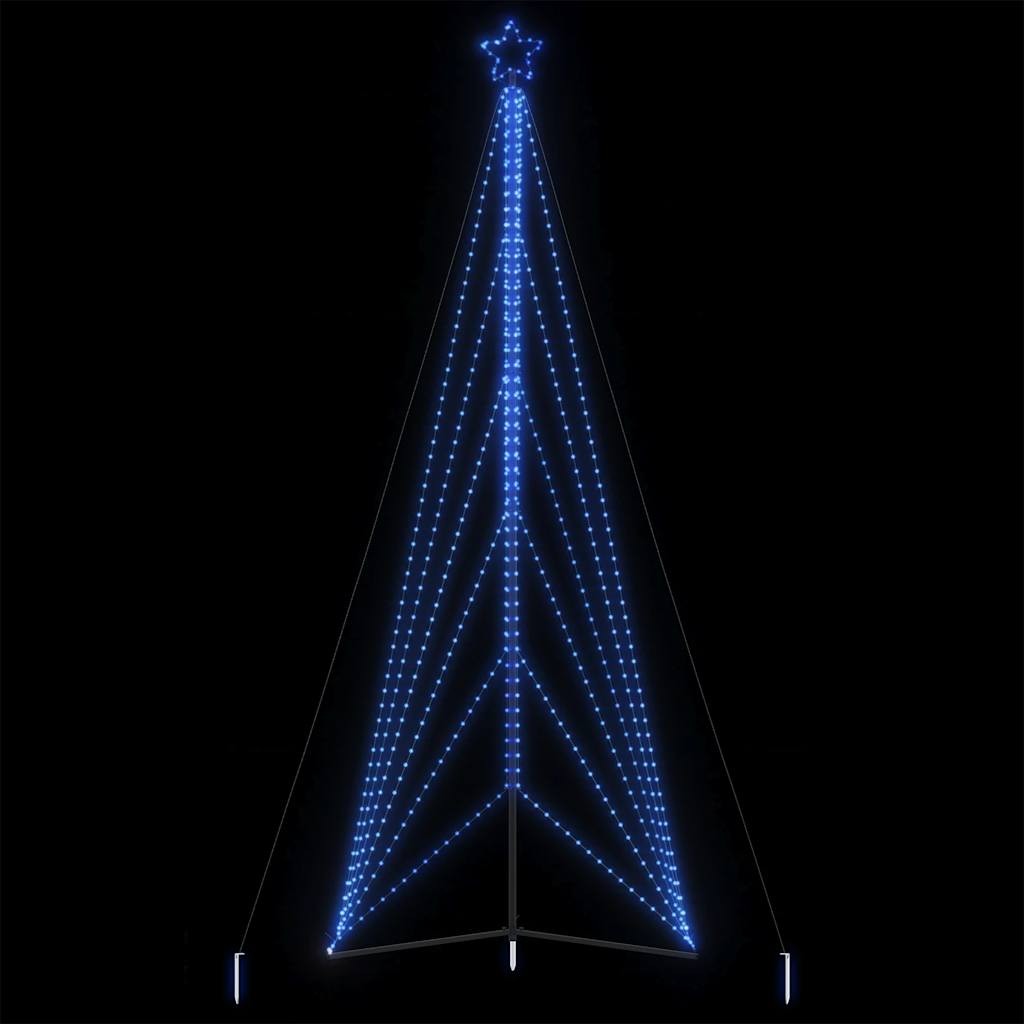 vidaXL Instalație brad de Crăciun 861 LED-uri, albastru, 478 cm