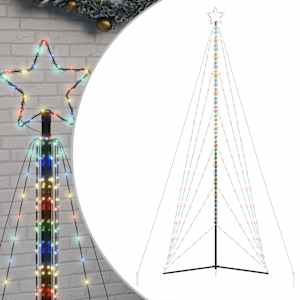 vidaXL LED j&otilde;ulupuu, 861 LEDi, v&auml;rviline , 478 cm