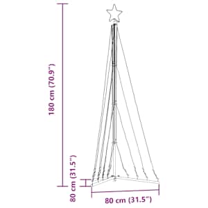 LED vánoční stromek 339 teplých bílých LED 187 cm - obrázek 11