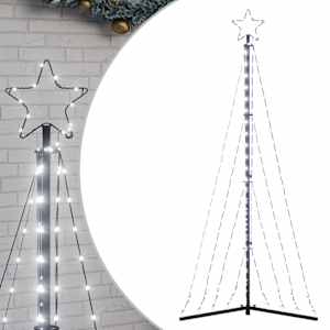 vidaXL LED j&otilde;ulupuu 339 LED, k&uuml;lm valge, 187 cm