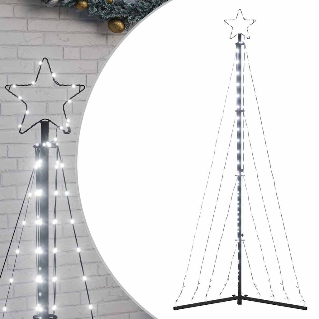 vidaXL LED vánoční stromek 339 studených bílých LED 187 cm