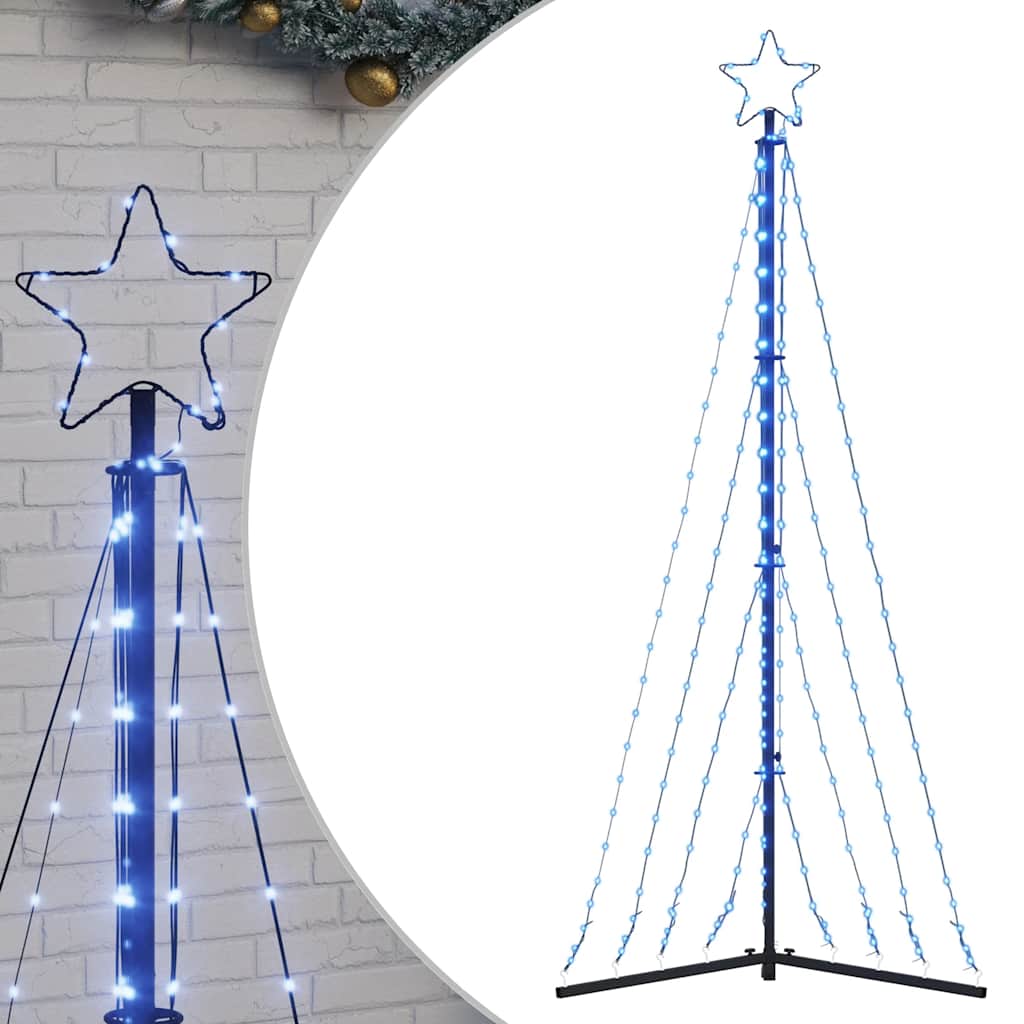 vidaXL LED vánoční stromek 339 modrých LED 187 cm