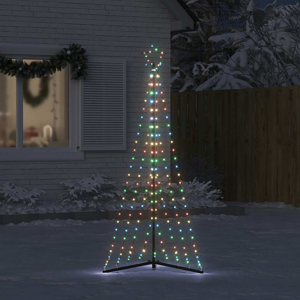 vidaXL LED-kerstboom 339 LEDs kleurrijk 187 cm afbeelding