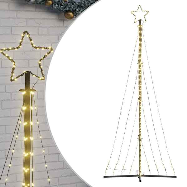 vidaXL LED j&otilde;ulupuu, 447 LEDi, soe valge, 250 cm