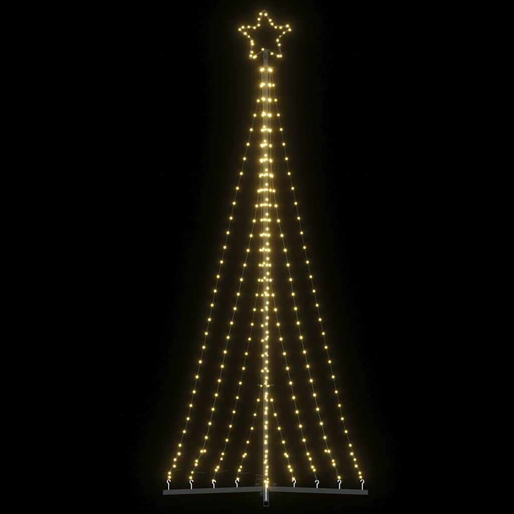 vidaXL Weihnachtsbaum-Beleuchtung 447 LEDs Warmweiß 249 cm