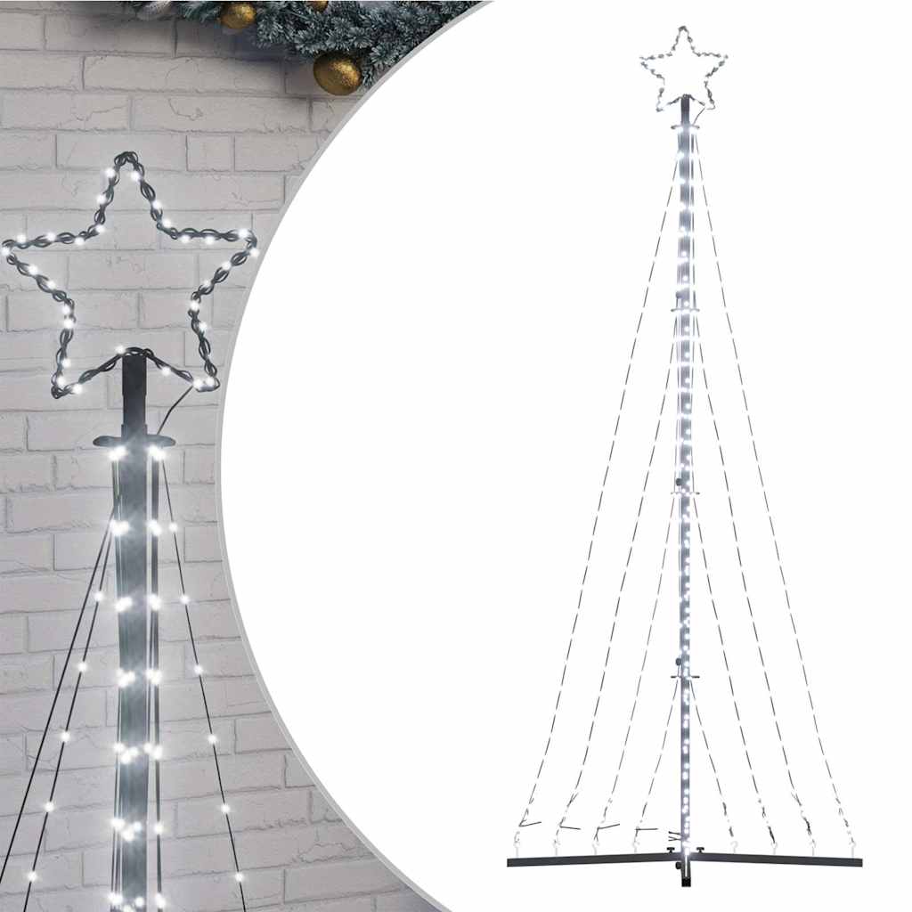 vidaXL LED vánoční stromek 447 studených bílých LED diod 250 cm