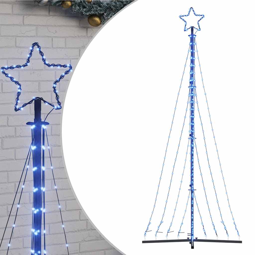 vidaXL LED vánoční stromek 447 modrých LED diod 249 cm