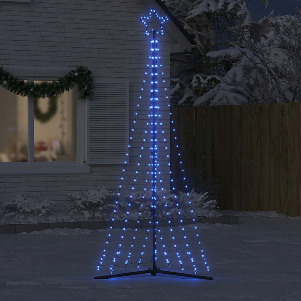 vidaXL LED-kerstboom 447 LEDs 249 cm blauw afbeelding