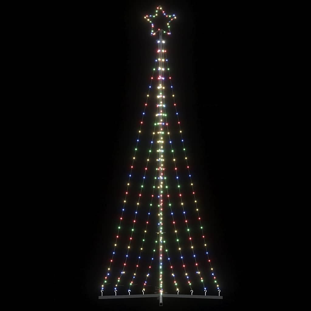 vidaXL LED Juletre 447 LED Fargerike 250 cm