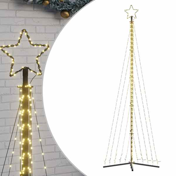 vidaXL LED j&otilde;ulupuu, 495 LEDi, soe valge, 300,5 cm