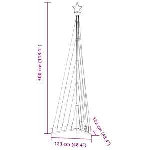 LED vánoční stromek 495 teplých bílých LED diod 300,5 cm - obrázek 11