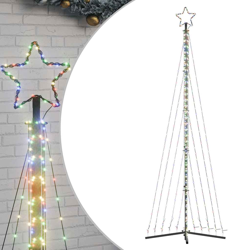 vidaXL LED vianočný stromček 495 LED farebné 300,5 cm