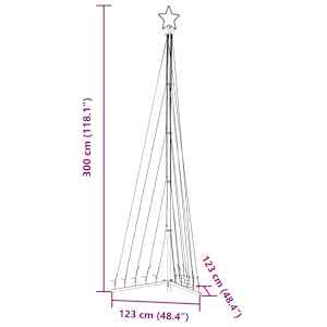 LED vánoční stromek 495 barevných LED diod 300,5 cm - obrázek 11