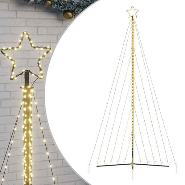 vidaXL LED j&otilde;ulupuu, 570 LEDi, soe valge, 399 cm