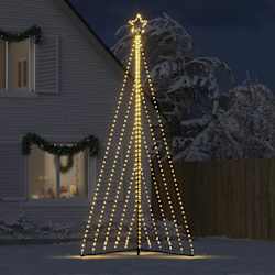 vidaXL LED v&aacute;nočn&iacute; stromek 570 tepl&yacute;ch b&iacute;l&yacute;ch LED diod 399 cm