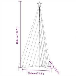 LED vánoční stromek 570 studených bílých LED diod 399 cm - obrázek 11