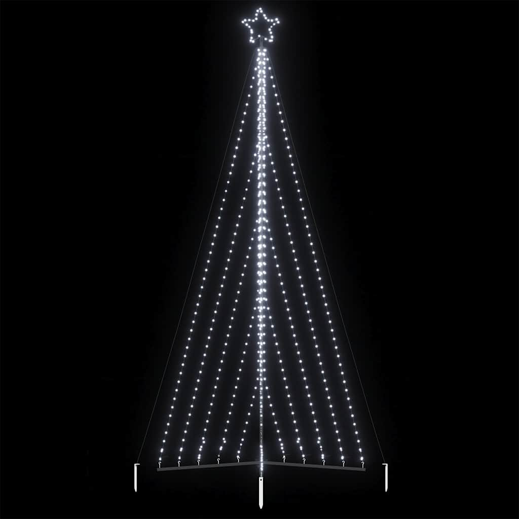 vidaXL Weihnachtsbaum-Beleuchtung 570 LEDs Kaltweiß 400 cm