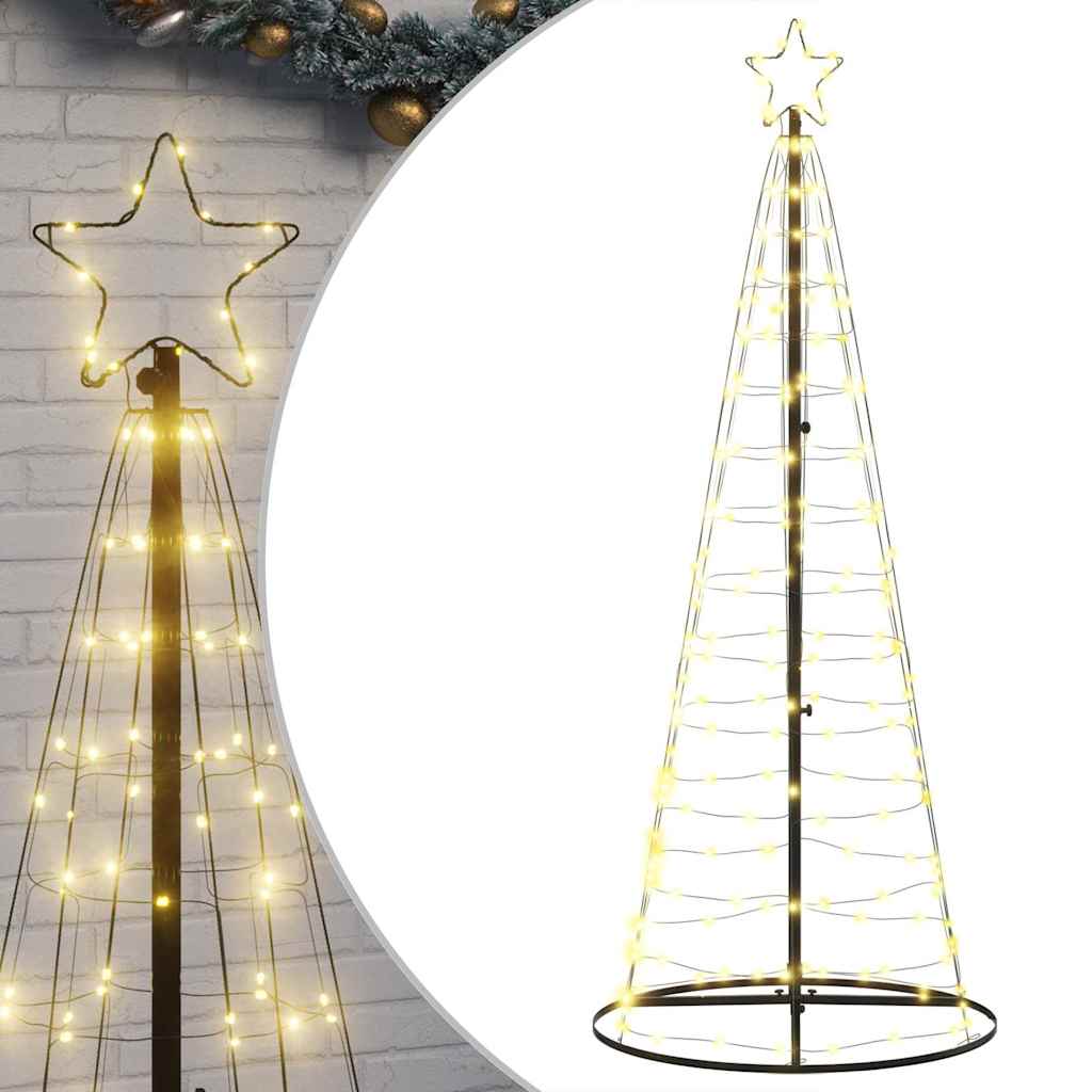 vidaXL LED-juletræ 200 LED'er 180 cm varmt hvidt lys