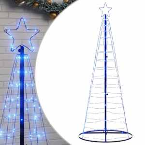 vidaXL LED j&otilde;ulupuu, 200 LEDi, sinine, 180 cm